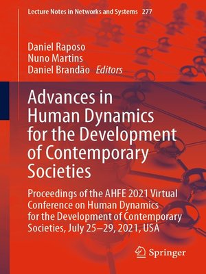 cover image of Advances in Human Dynamics for the Development of Contemporary Societies